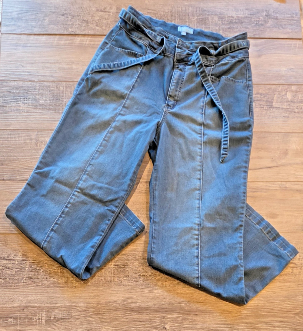 Draper James RSVP Jeans Womens 14 Wide-Leg Belted